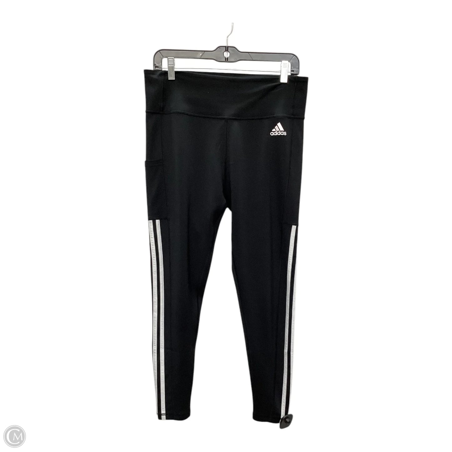 Athletic Leggings By Adidas In Black, Size: L