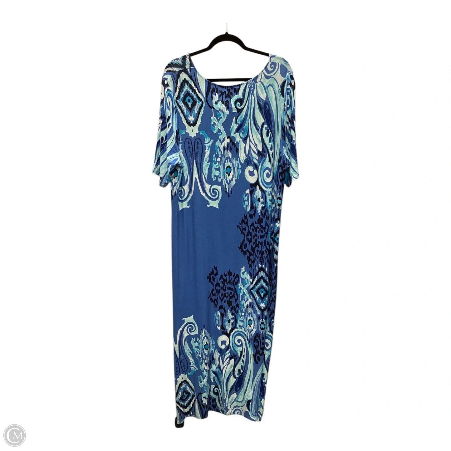 Dress Casual Maxi By Chicos In Blue, Size: Xl