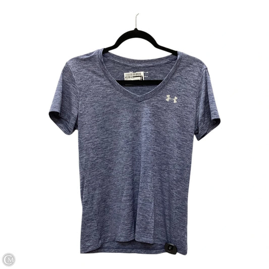 Athletic Top Short Sleeve By Under Armour In Blue, Size: S