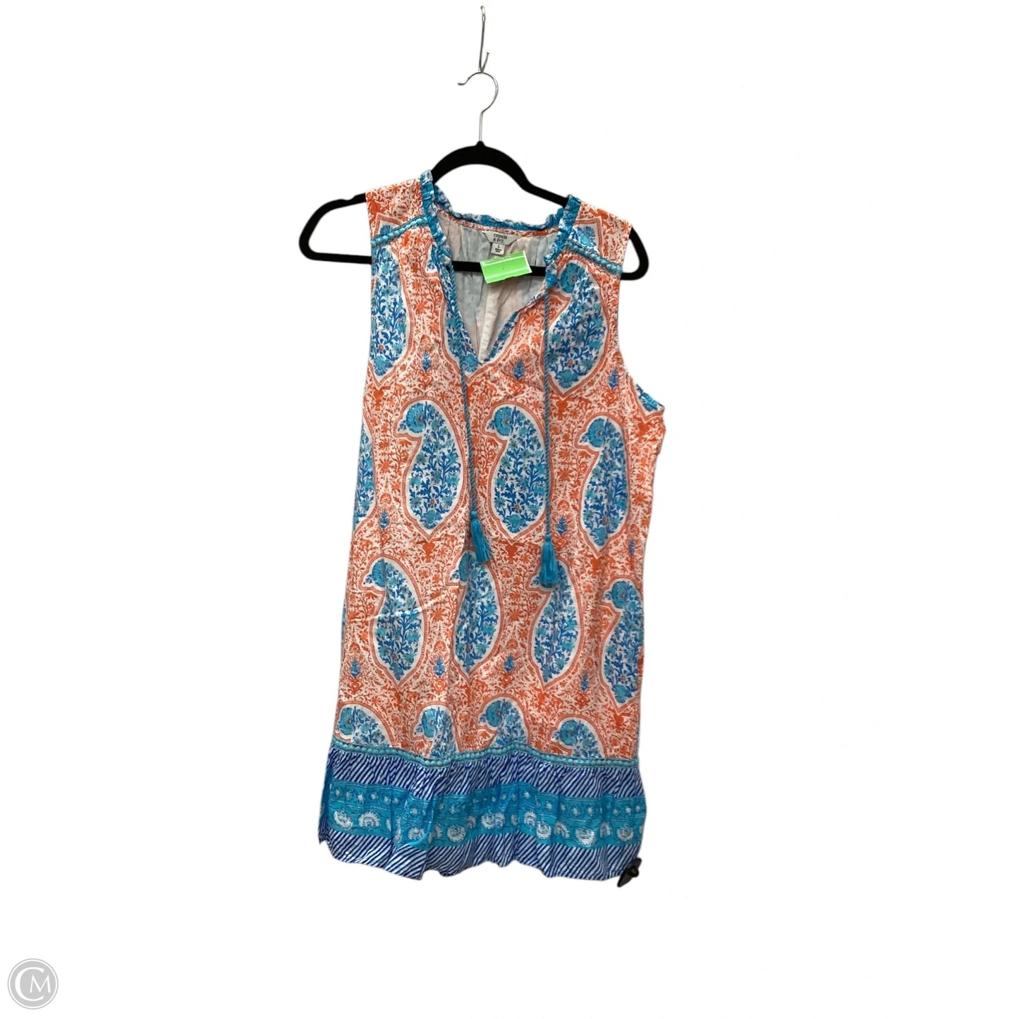 Dress Casual Short By Crown And Ivy In Blue & Orange, Size: L