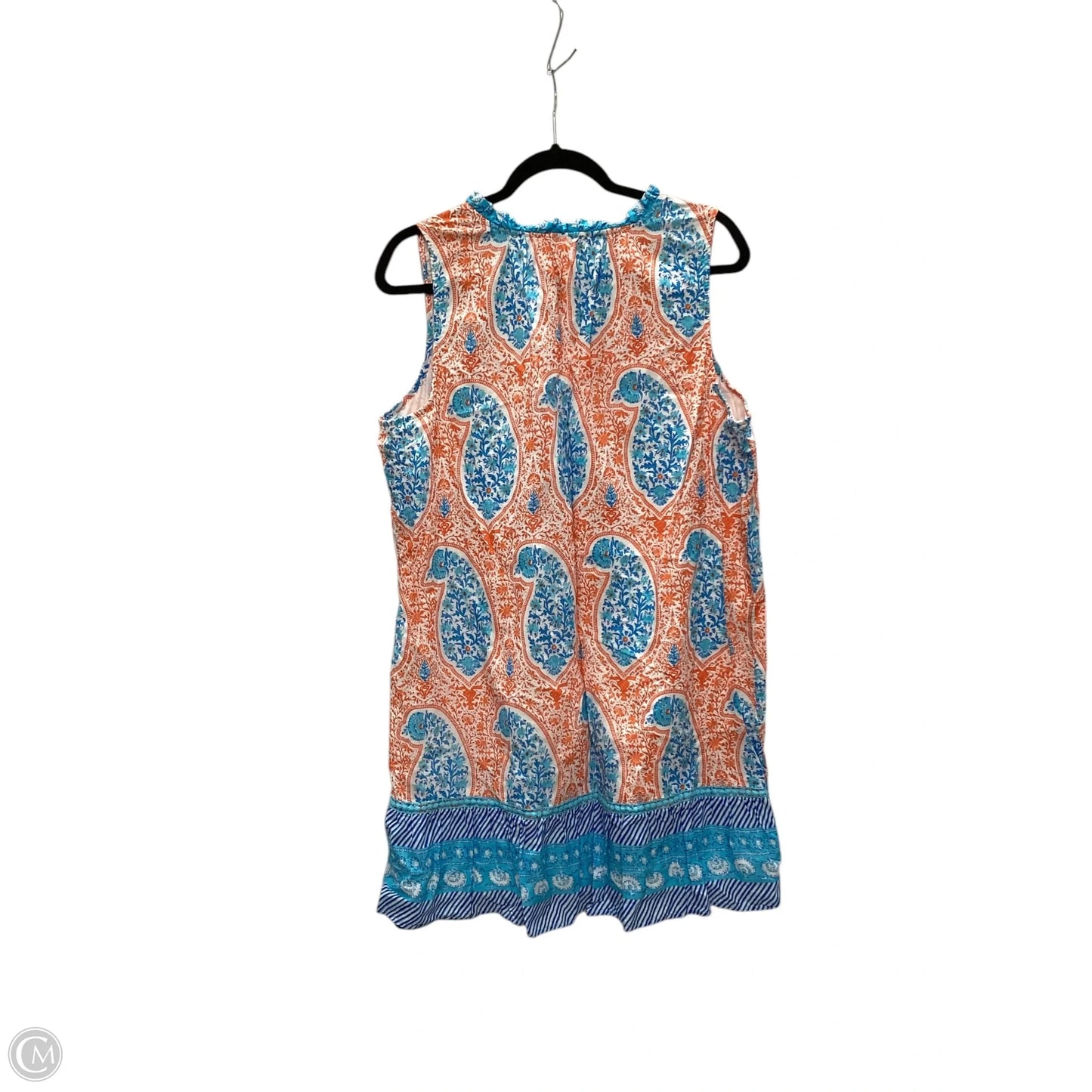 Dress Casual Short By Crown And Ivy In Blue & Orange, Size: L