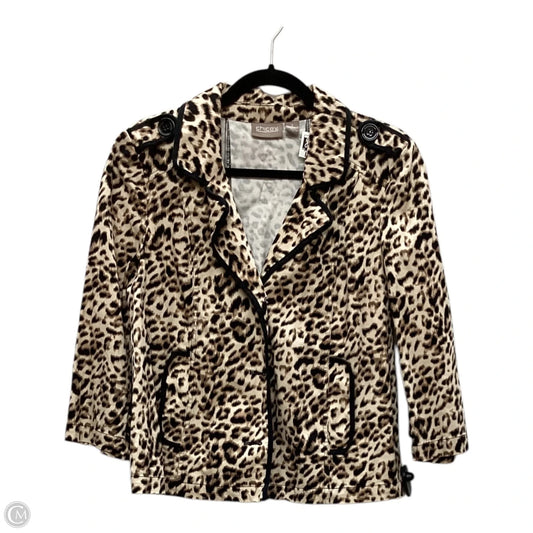 Blazer By Chicos In Animal Print, Size: M