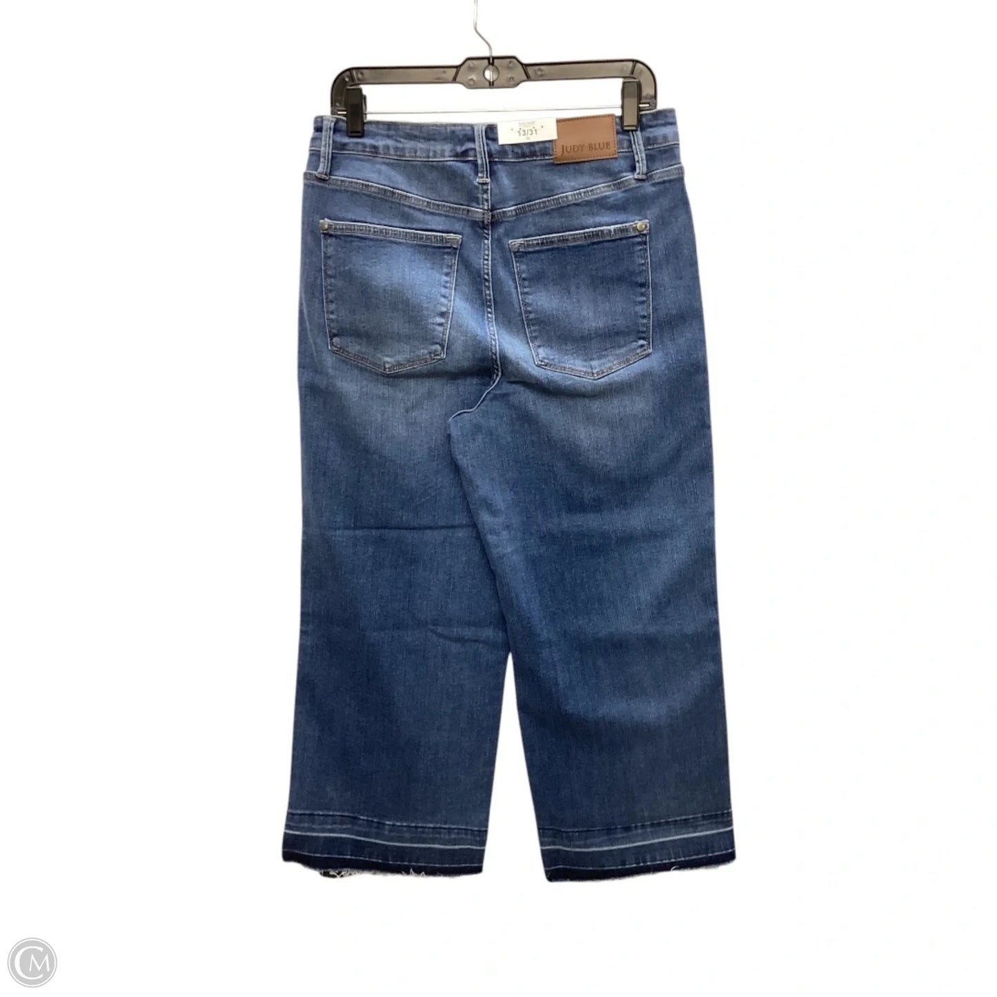 Jeans Cropped By Judy Blue In Blue Denim, Size: 12