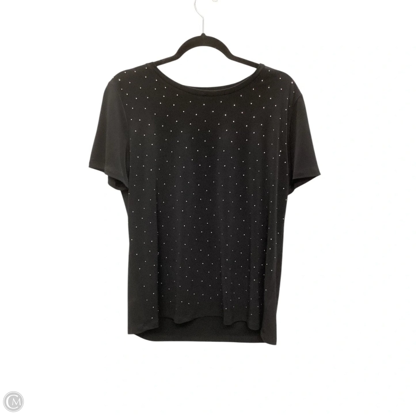 Top Short Sleeve Designer By Karl Lagerfeld In Black, Size: S