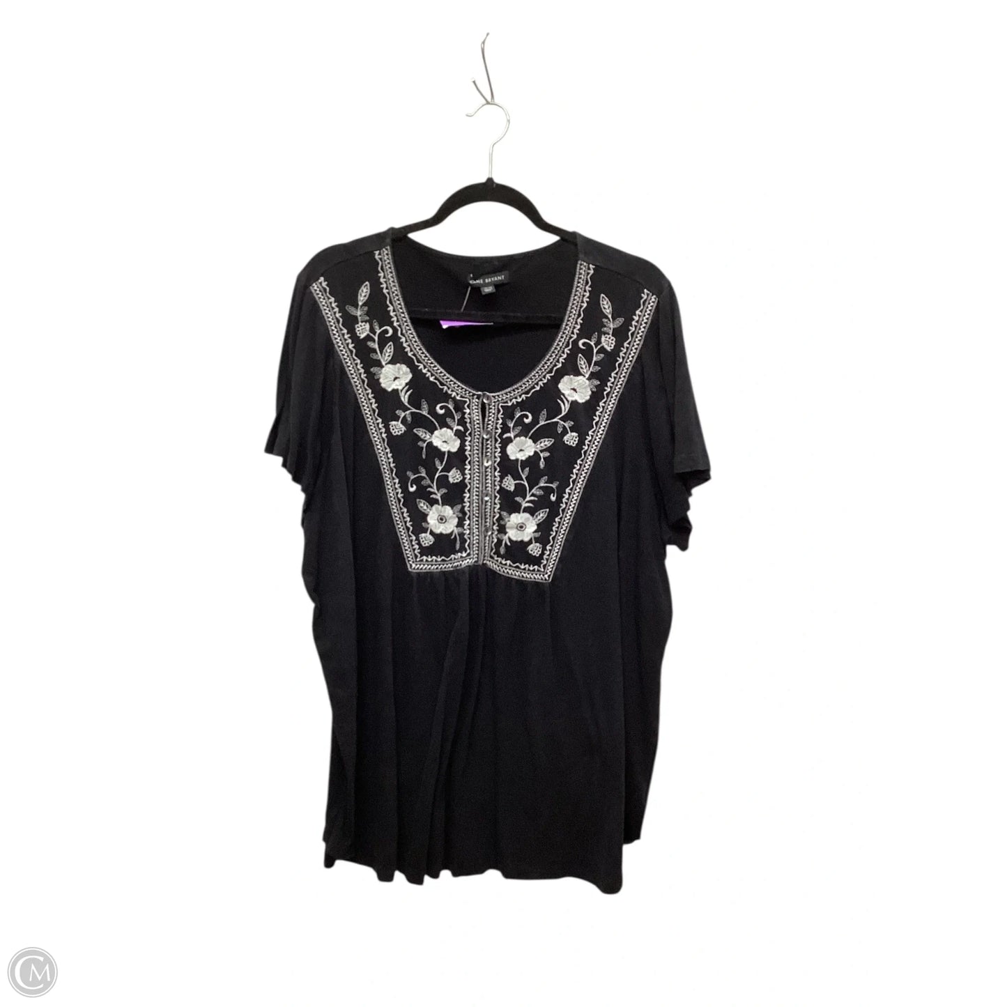 Top Short Sleeve By Lane Bryant In Black, Size: Xxl
