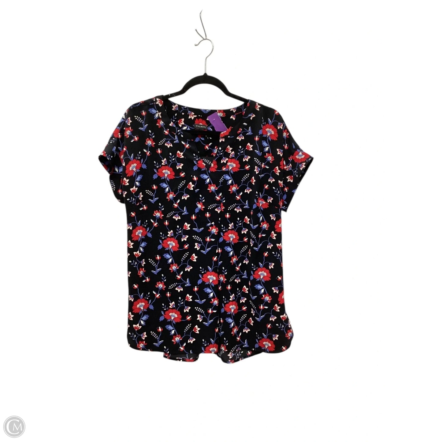 Top Short Sleeve By Talbots In Black, Size: M