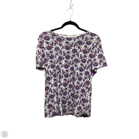 Top Short Sleeve By Talbots In Multi-colored, Size: M