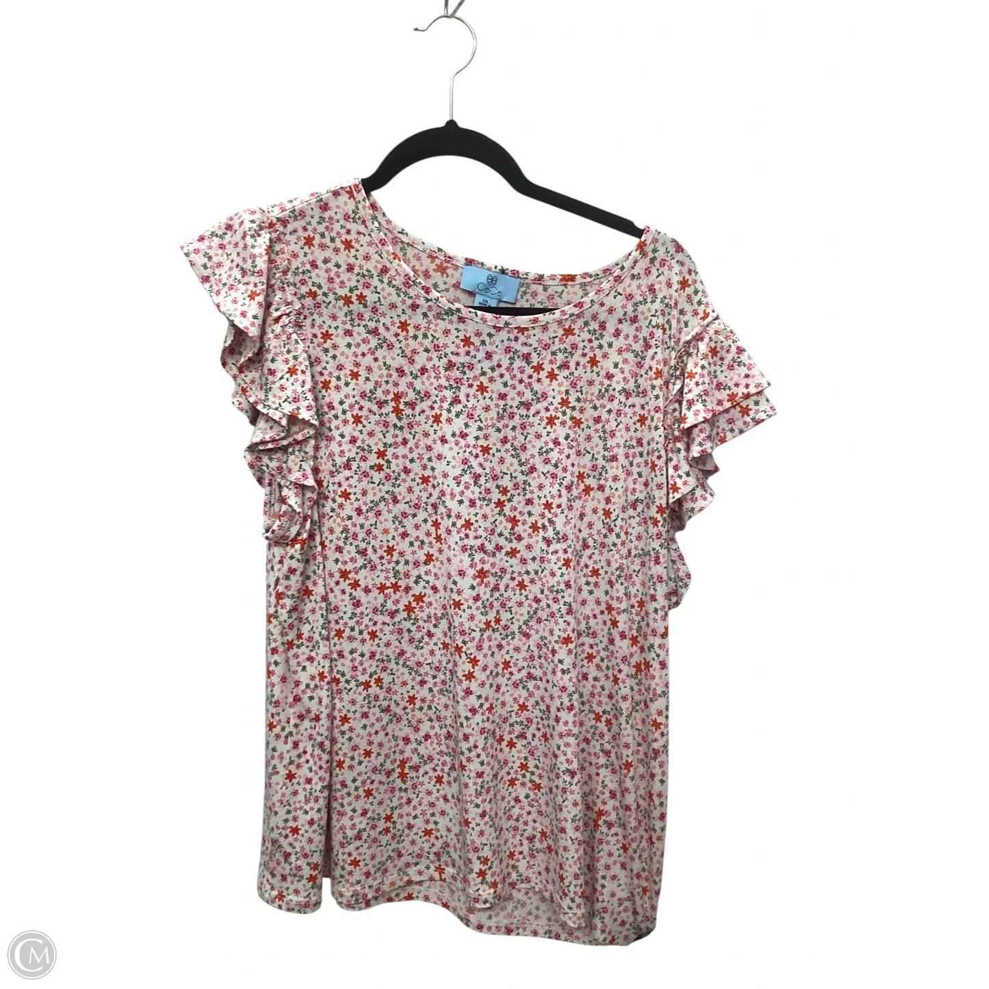 Top Sleeveless By Cece In Floral Print, Size: Xxl