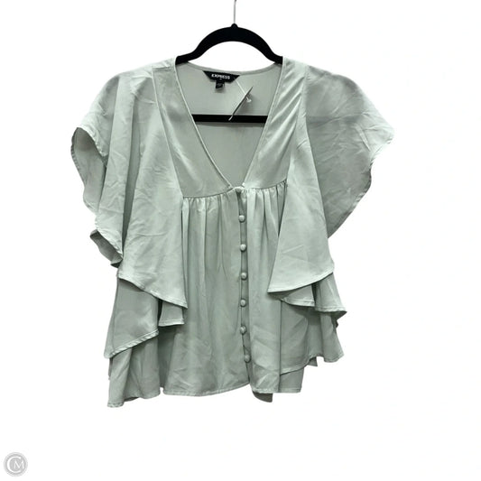 Top Short Sleeve By Express In Blue, Size: Xs