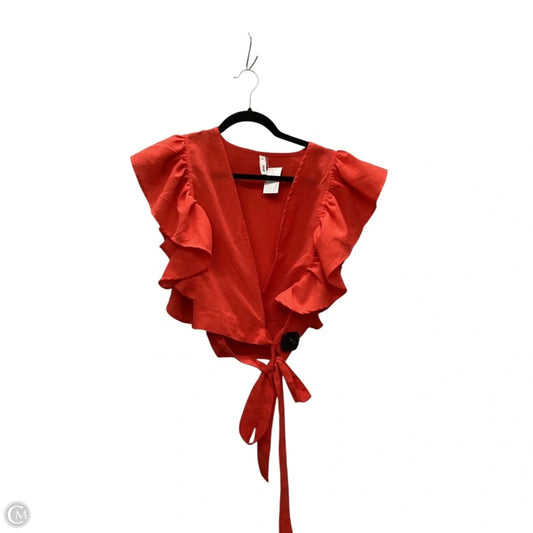 Top Sleeveless By Glam In Red, Size: M