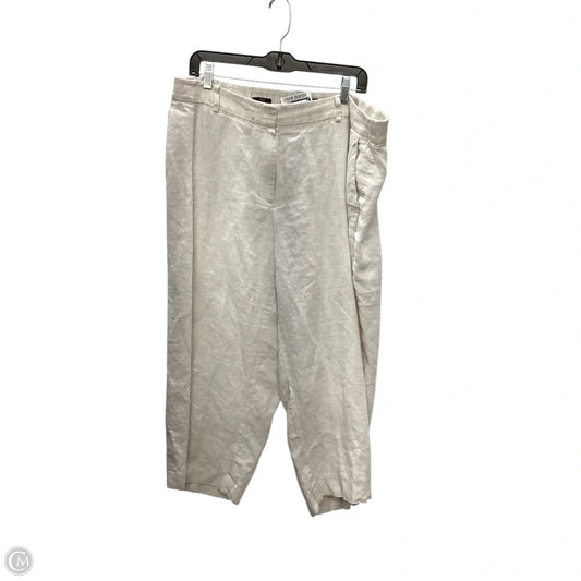 Pants Linen By Talbots In Cream, Size: 16