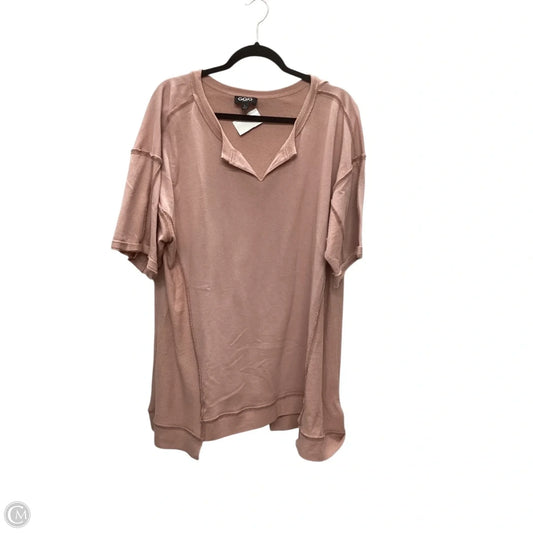Top Short Sleeve By Gigio In Pink, Size: L