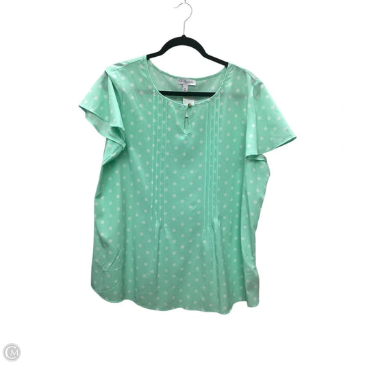 Top Short Sleeve By Kim Rogers In Green, Size: Xl