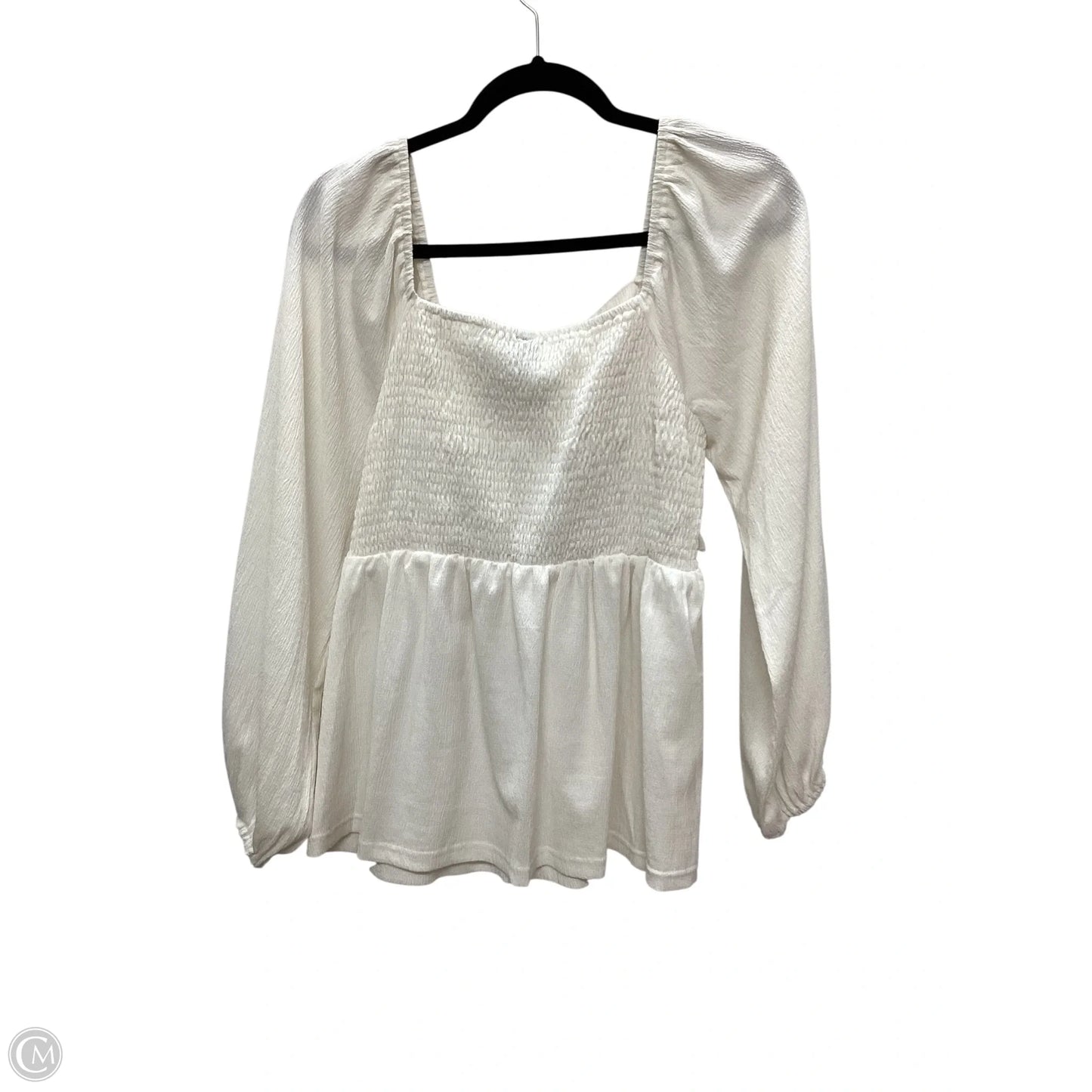 Top Long Sleeve By Shein In White, Size: Xl