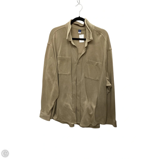 Jacket Shirt By Old Navy In Tan, Size: Xxl