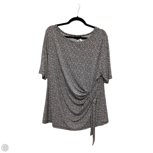 Top Short Sleeve By George In Black, Size: Xl