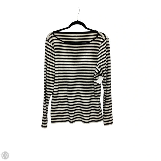 Top Long Sleeve By Talbots In Striped Pattern, Size: Xl