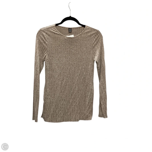 Top Long Sleeve By Shein In Tan, Size: S