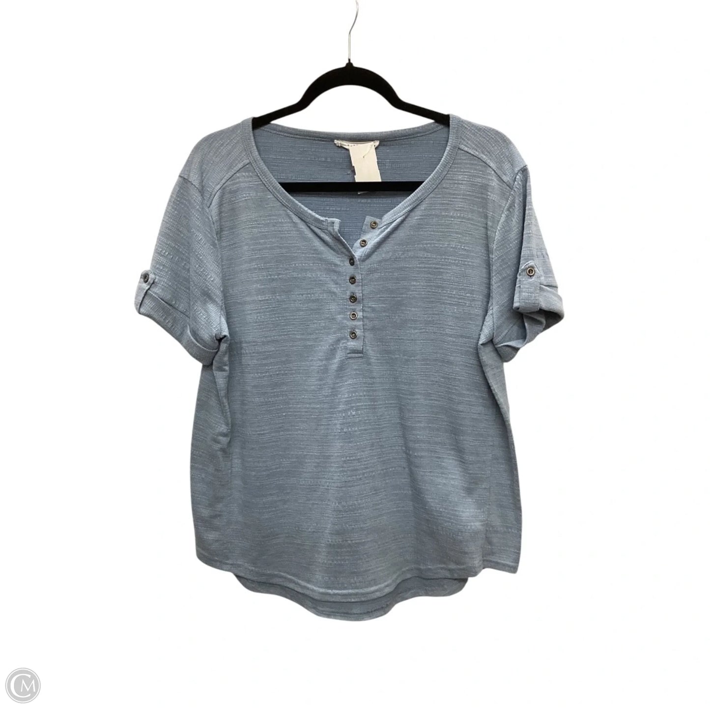 Top Short Sleeve By Jane And Delancey In Blue, Size: L