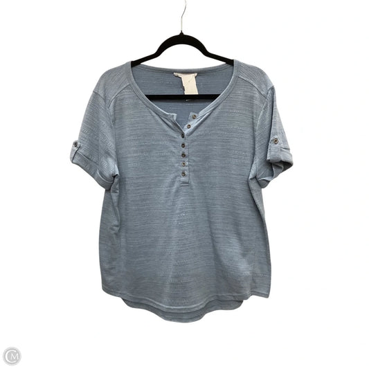 Top Short Sleeve By Jane And Delancey In Blue, Size: L