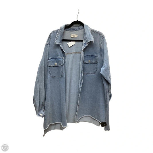 Jacket Denim By Terra & Sky In Blue Denim, Size: 2x