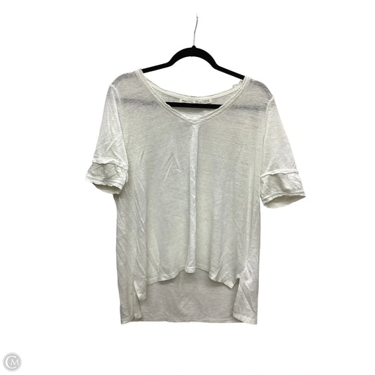 Top Short Sleeve By Meadow Rue In White, Size: L