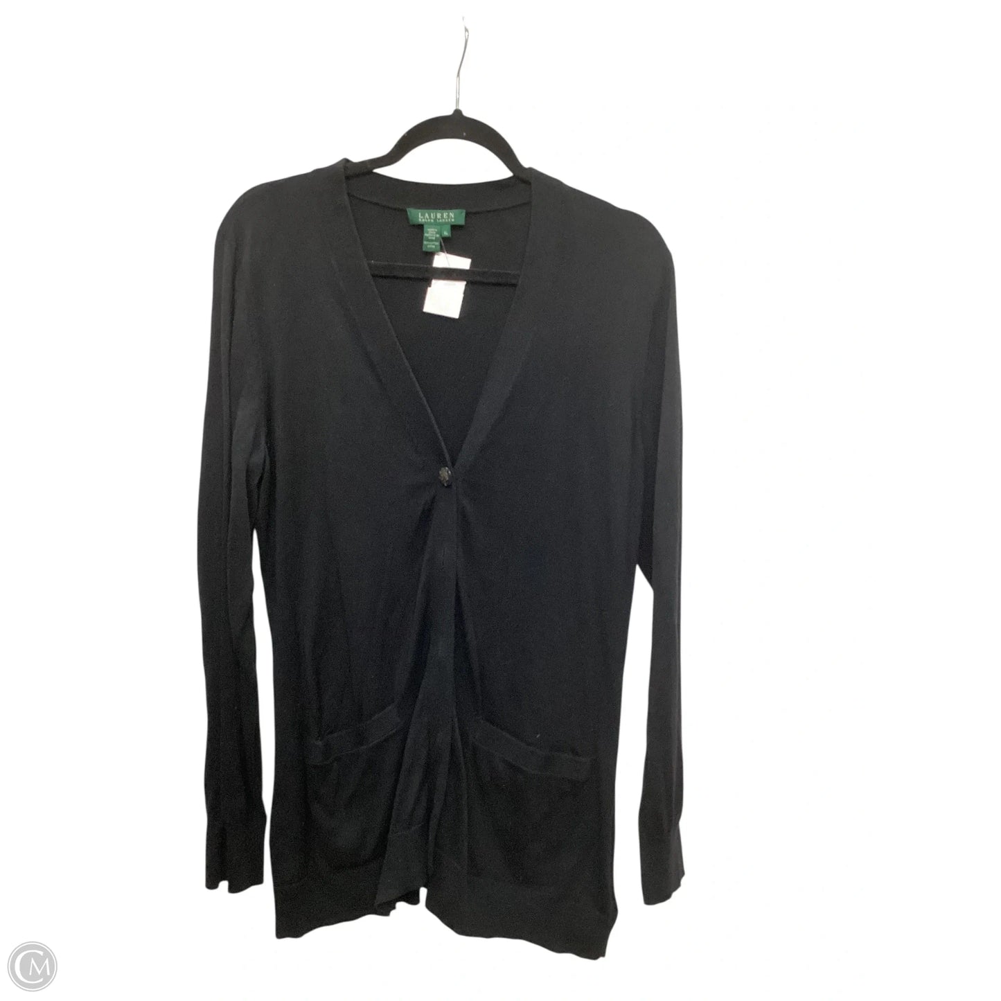 Cardigan By Lauren By Ralph Lauren In Black, Size: Xl