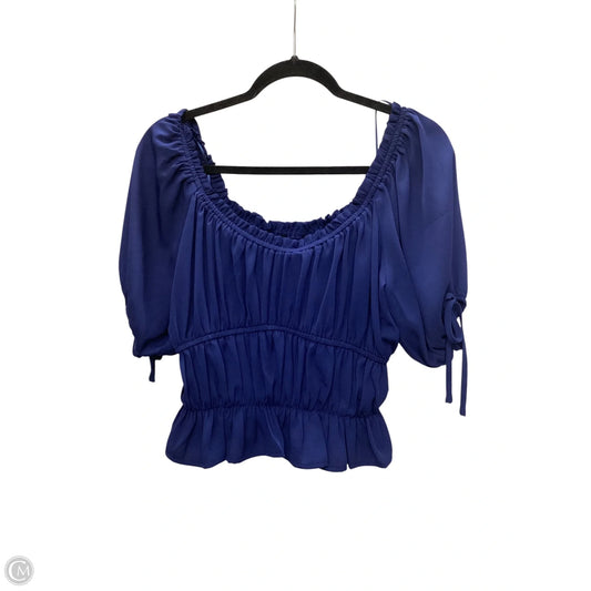 Top Short Sleeve By Sugar Lips In Blue, Size: M