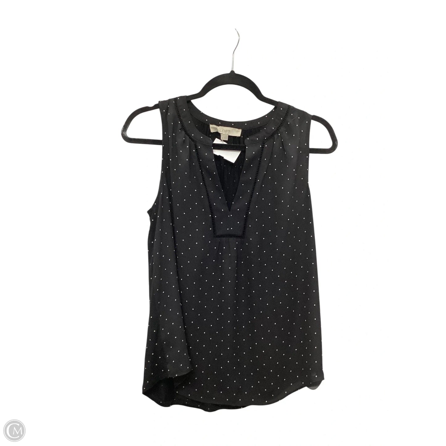 Top Sleeveless By Loft In Polkadot Pattern, Size: Xs