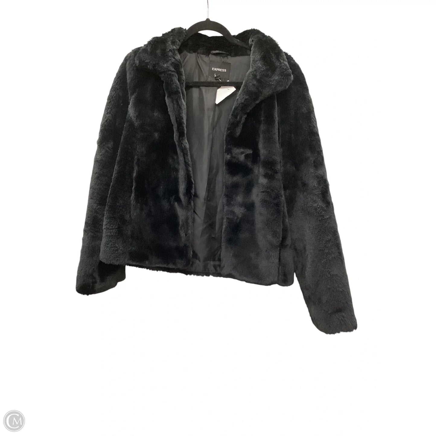 Jacket Faux Fur & Sherpa By Express In Black, Size: S