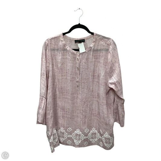 Top Long Sleeve By Clothes Mentor In Pink, Size: L