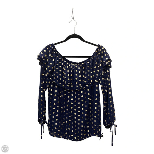 Top Long Sleeve By Michael By Michael Kors In Blue, Size: L