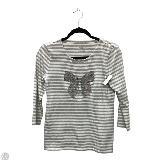 Top Long Sleeve By Talbots In Grey, Size: Sp