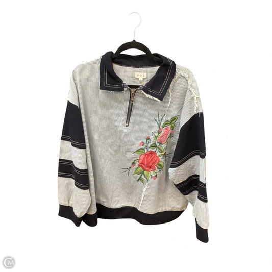 Top Long Sleeve By Pol In Blue, Size: L