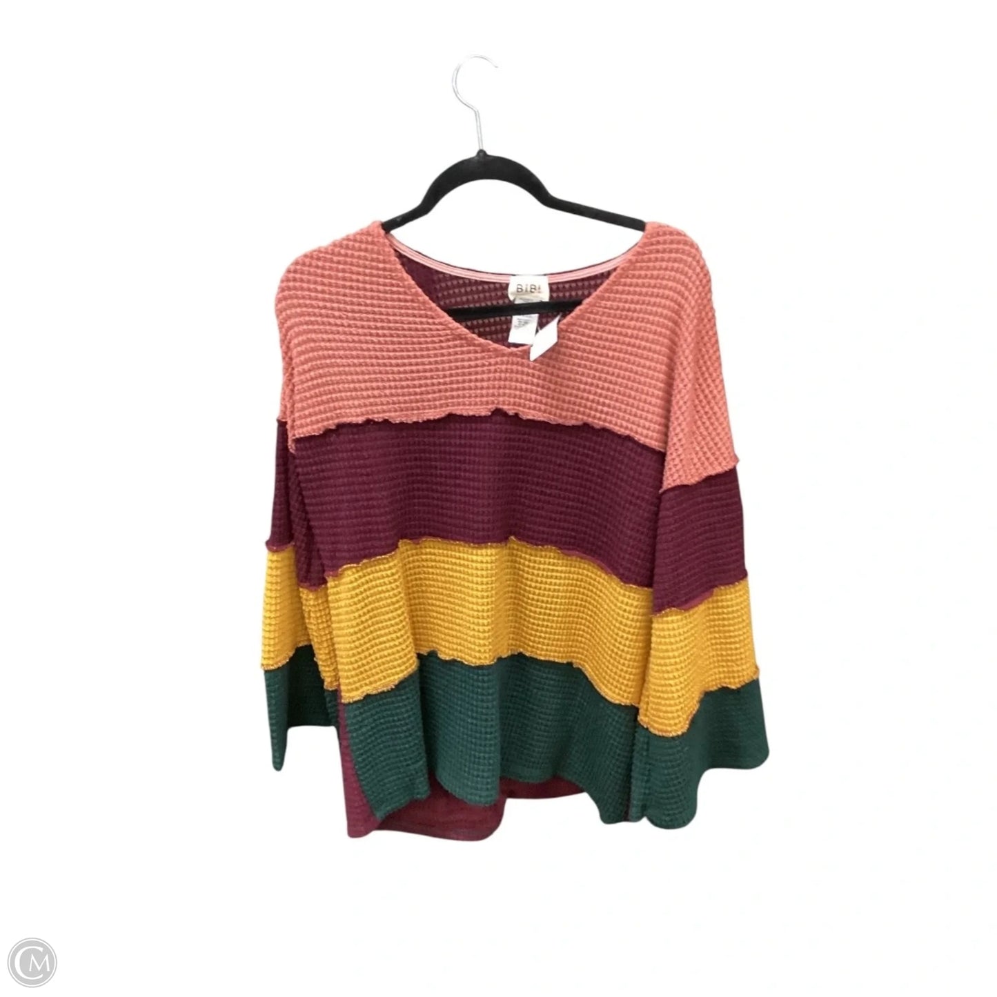 Top Long Sleeve By Bibi In Multi-colored, Size: Xl