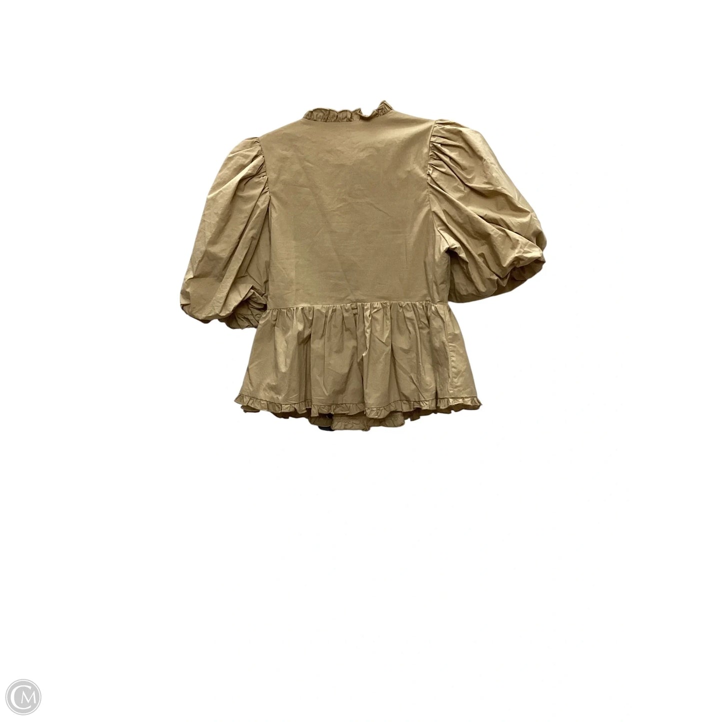 Top Short Sleeve By Endless Rose In Tan, Size: Xs