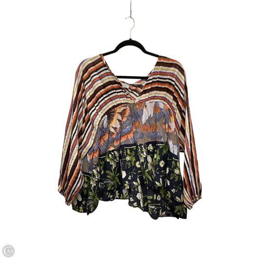 Top Long Sleeve By Bucketlist In Multi-colored, Size: L
