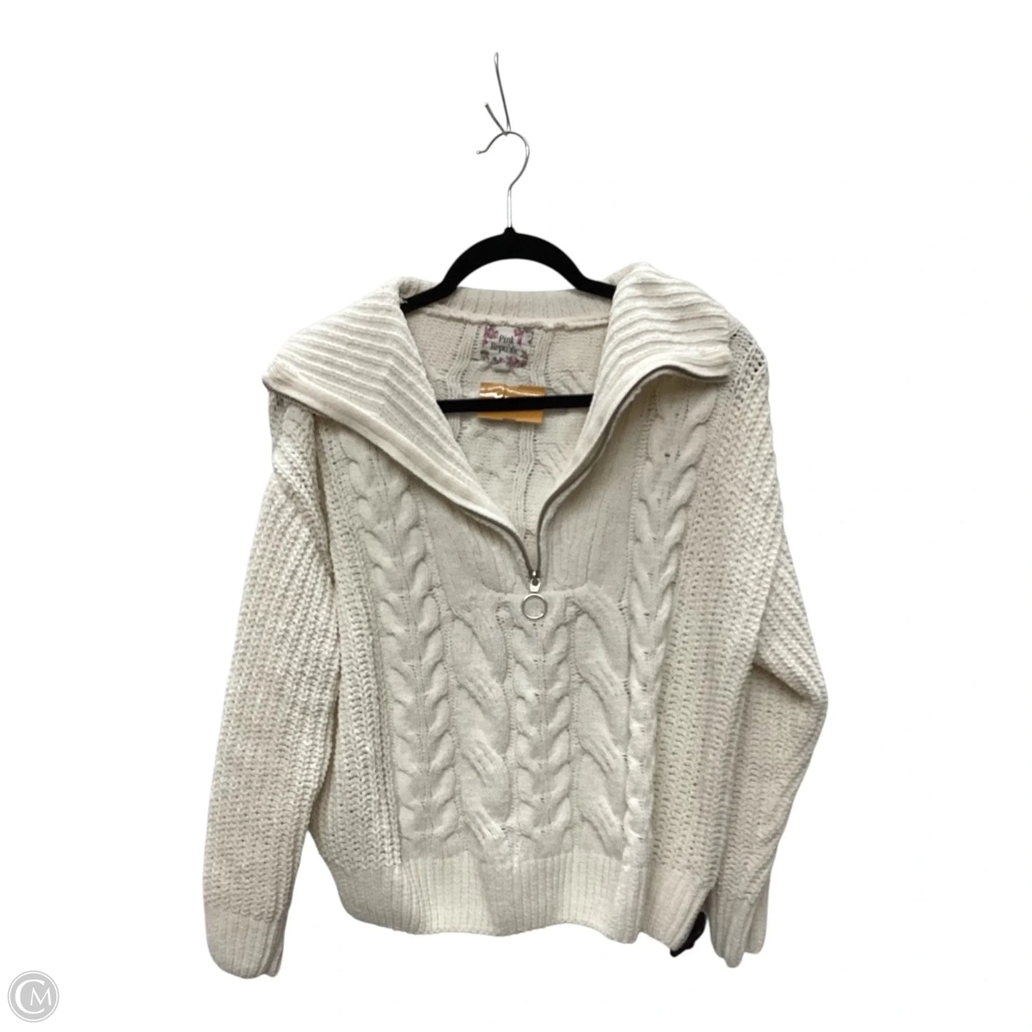 Sweater By Pink In Cream, Size: Xl
