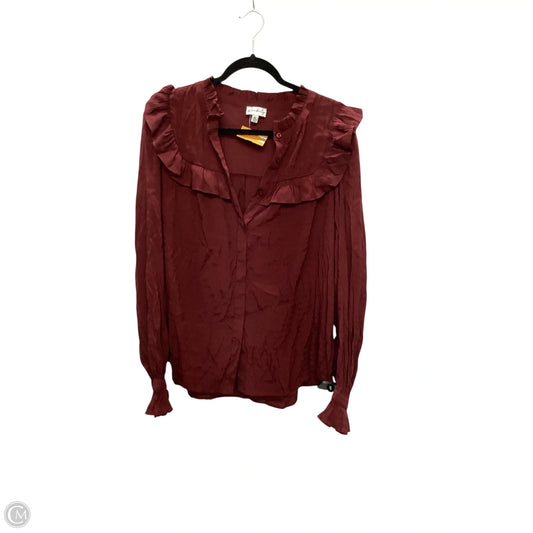 Top Long Sleeve By Wonderly In Red, Size: Xl