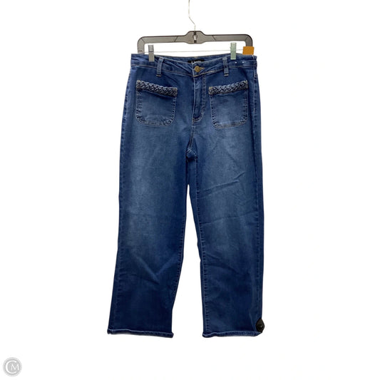 Jeans Wide Leg By Clothes Mentor In Blue Denim, Size: 10