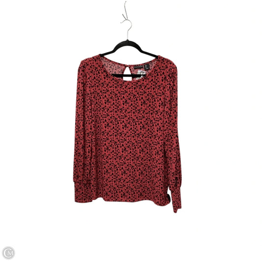 Top Long Sleeve By Tahari In Red, Size: L