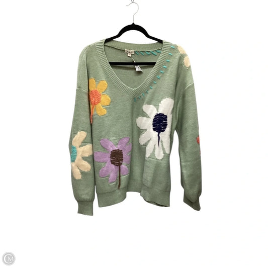 Sweater By Pol In Green, Size: L