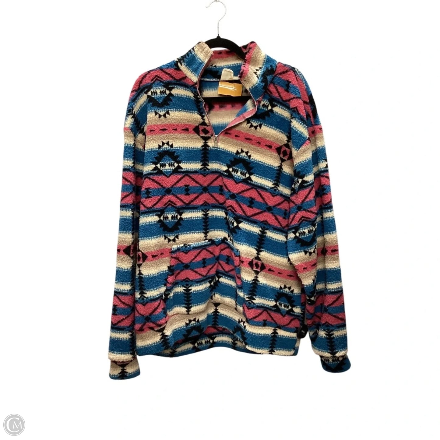 Jacket Faux Fur & Sherpa By Clothes Mentor In Multi-colored, Size: 2x