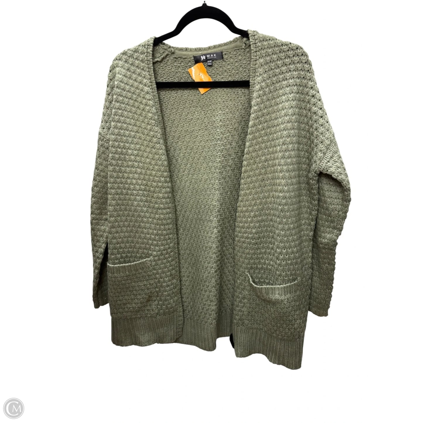 Sweater Cardigan By Clothes Mentor In Green, Size: M