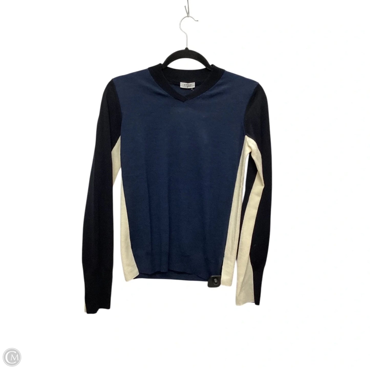 Top Long Sleeve By Akris In Blue, Size: S
