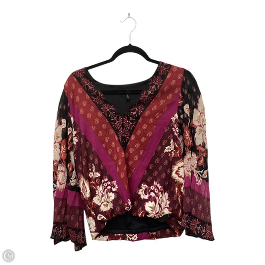Blouse Long Sleeve By White House Black Market In Multi-colored, Size: M