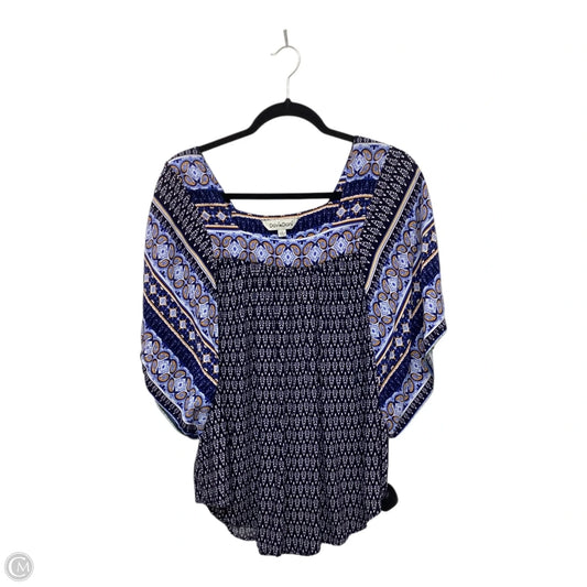 Top Short Sleeve By Davi & Dani In Blue, Size: L