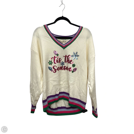 Sweater By Clothes Mentor In Cream, Size: 2x