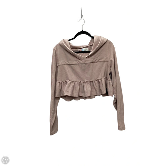 Sweatshirt Hoodie By Free People In Beige, Size: M