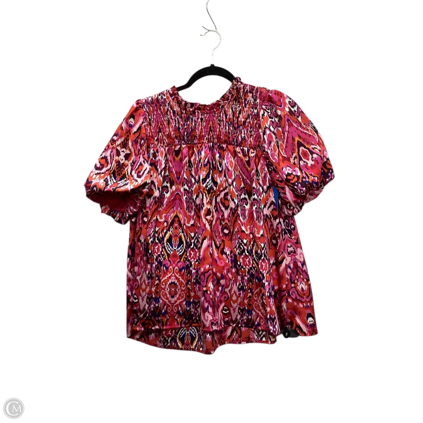 Blouse Short Sleeve By Tcec In Purple, Size: M